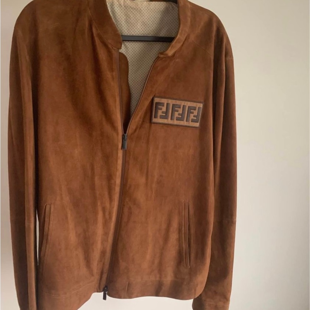 Suede Fendi Bomber Jacket